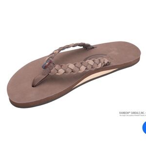 RAINBOW double braided flip flops